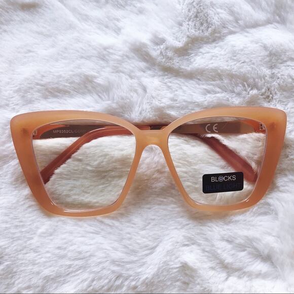 Chels Clear Pink Computer Blue Light Glasses - Picture 4 of 11